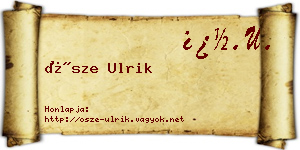 Ősze Ulrik névjegykártya